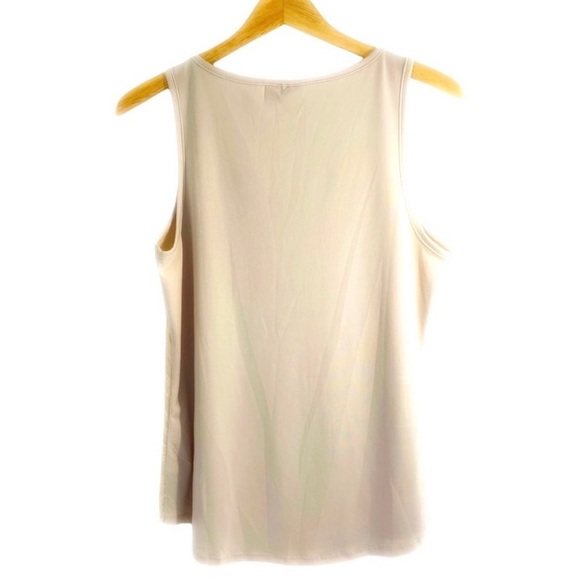 New York & Company Cream Tan Sequin Chevron Design Tank Top, Size Small - Picture 3 of 12